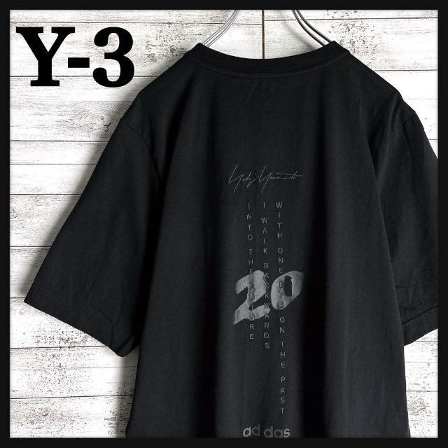 7488【希少デザイン】Y-3☆ビッグロゴ定番カラーtシャツ入手困難　人気　美品