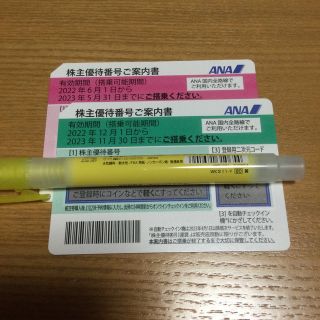 エーエヌエー(ゼンニッポンクウユ)(ANA(全日本空輸))のANA 株主優待券　2枚(その他)