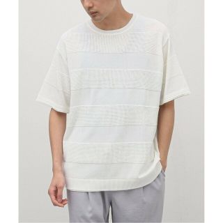 ベーセーストック(B.C STOCK)の【ホワイト】HT-C/AC BORDER KNITTEE(ニット/セーター)