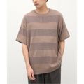 【ベージュ】HT-C/AC BORDER KNITTEE