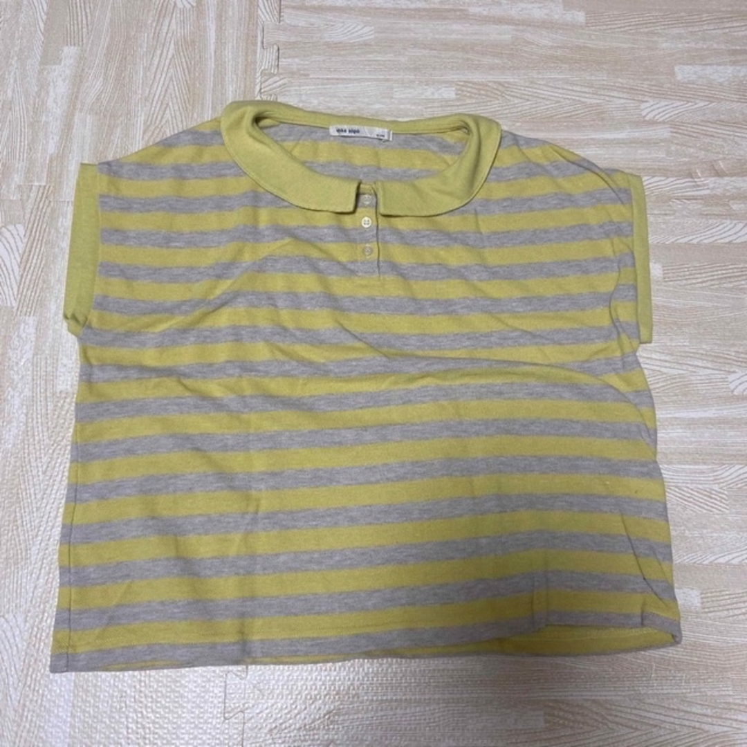 ehka sopo(エヘカソポ)のイエロー × グレー レディースのトップス(Tシャツ(半袖/袖なし))の商品写真