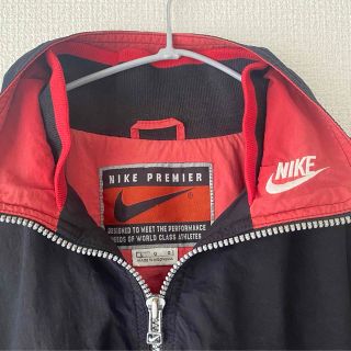 Vintage NIKE PREMIER 刺繍ロゴ ナイロンジャケット 赤黒