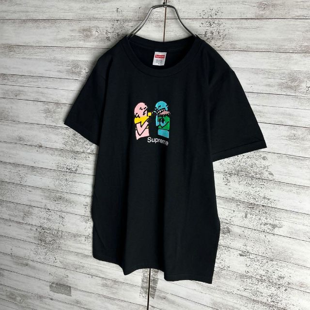 【美品】シュプリーム ビッグロゴ 定番カラー 半袖Tシャツ 黒ブラック Mサイズ