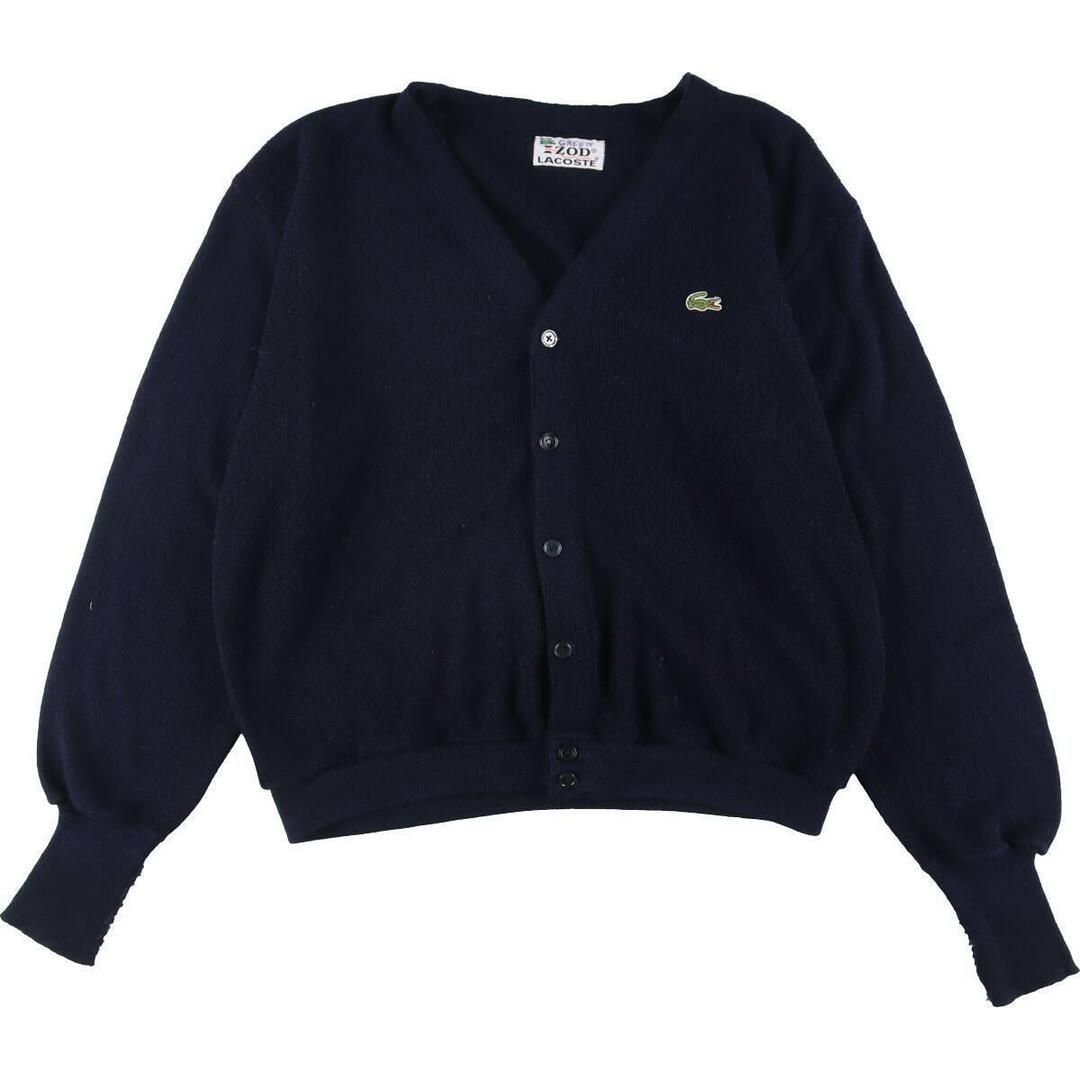 70年代ランク70年代 ラコステ LACOSTE IZOD アクリルニットカーディガン メンズL ヴィンテージ /eaa268276