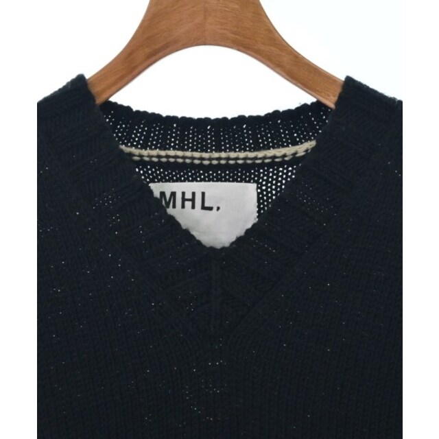 MHL.(エムエイチエル)のMHL. エムエイチエル ニット・セーター M 黒 【古着】【中古】 メンズのトップス(ニット/セーター)の商品写真