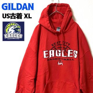 ギルタン(GILDAN)のUS古着 GILDAN スウェットパーカー バスケ イーグルス ゆるだぼ XL(パーカー)