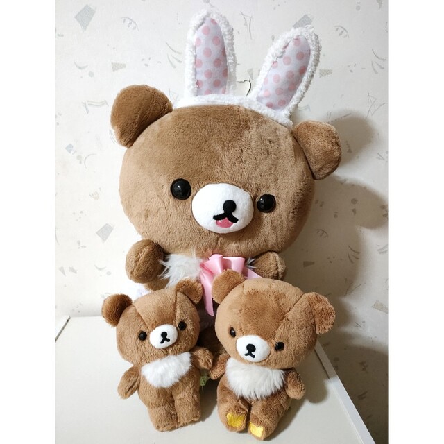 チャイロイコグマぬいぐるみ 3匹 Rilakkuma こぐまリラックマ