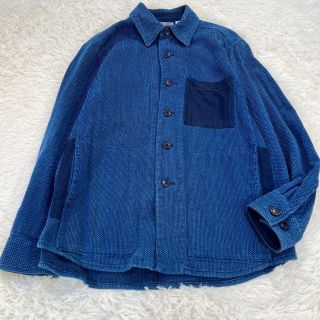 ブルーブルー(BLUE BLUE)の【美品】BLUE BLUE 長袖シャツ ジャケット　刺し子　インディゴ染め　藍(シャツ)