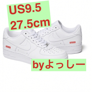 Supreme - シュプリーム × ナイキ エアフォース1 ロー "ホワイト"27.5cm