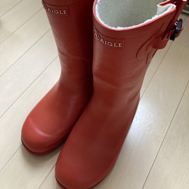 AIGLE(エーグル)のAIGLE ウッディポップファー　サイズ34（22.0cm相当） キッズ/ベビー/マタニティのキッズ靴/シューズ(15cm~)(長靴/レインシューズ)の商品写真