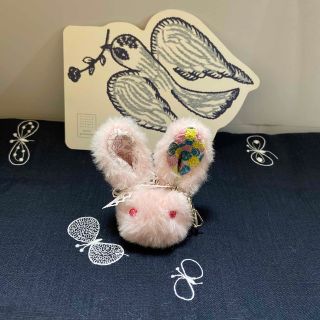 ミナペルホネン(mina perhonen)のハンドメイド ミナペルホネン 春色 もこうさチャーム ピンク(ぬいぐるみ)