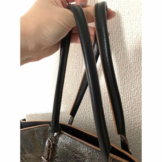 BALENCIAGA Black Leather Tote Bag