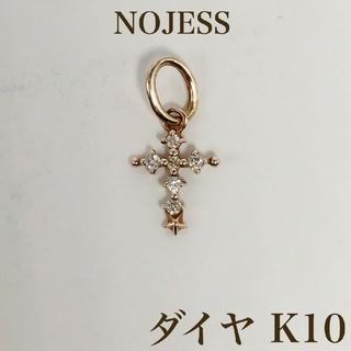 ノジェス(NOJESS)のNOJESS K10 6DIASTAR クロス ダイヤ ネックレス チャーム 金(ネックレス)