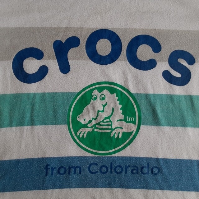 crocs(クロックス)のcrocs 半袖Tシャツ ボーダー 160cm キッズ/ベビー/マタニティのキッズ服男の子用(90cm~)(Tシャツ/カットソー)の商品写真