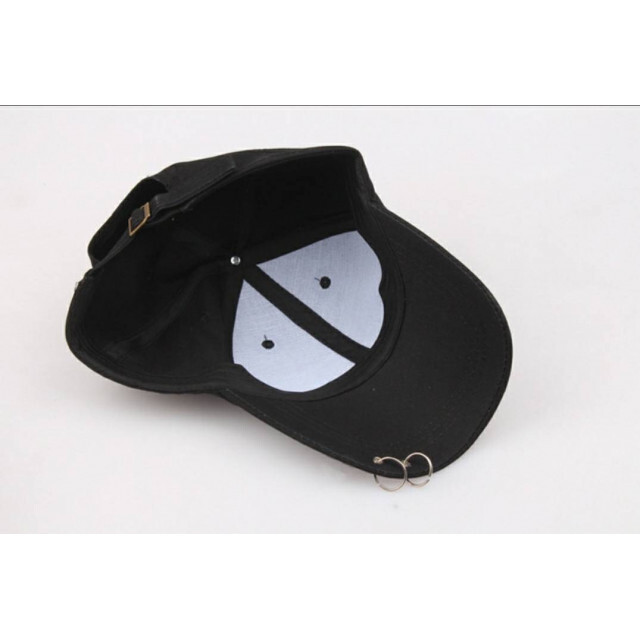 キャップ 帽子 メンズ 黒 韓国 リング ユニセックス レディース おしゃれ メンズの帽子(キャップ)の商品写真