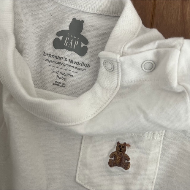 babyGAP(ベビーギャップ)のGAP 綿100%ロンパース 2着セット ホワイト&ネイビー 60 / 3-6M キッズ/ベビー/マタニティのベビー服(~85cm)(ロンパース)の商品写真