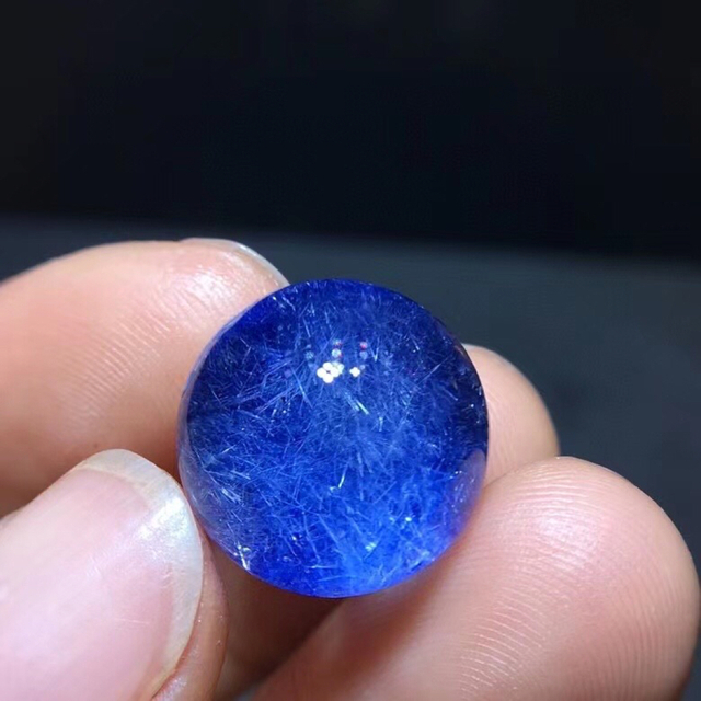 天然】ブルールチル デュモルチエライト 丸玉 15.8mm 代引き人気