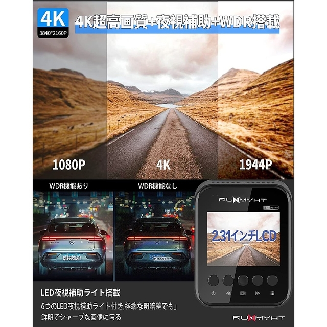 大特価♥ ドライブレコーダー 一体型 ドラレコ 本体 SDカードつき コンパクト