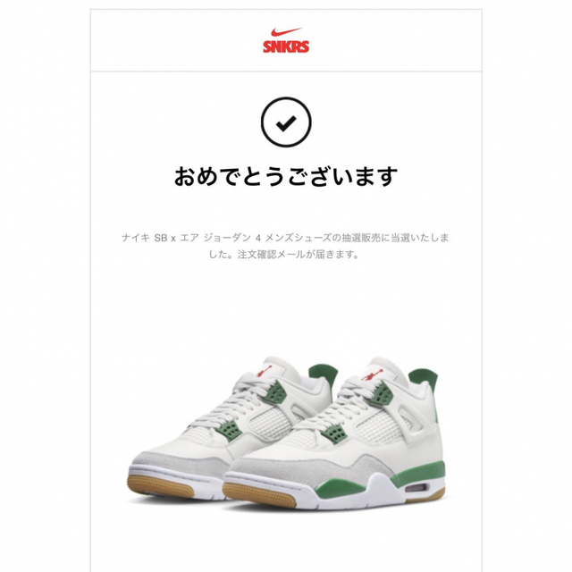 NIKE(ナイキ)のNike SB × Air Jordan 4 Pine Green 28cm メンズの靴/シューズ(スニーカー)の商品写真