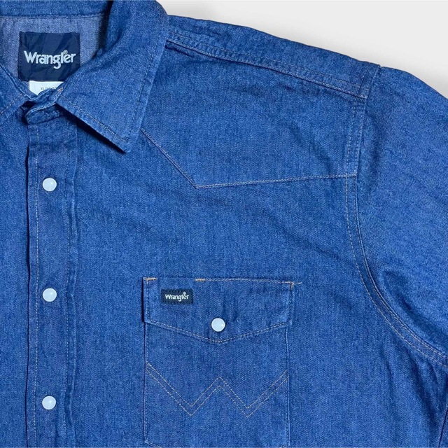【Wrangler】ウエスタンデニムシャツ XL ビッグシルエット 濃紺