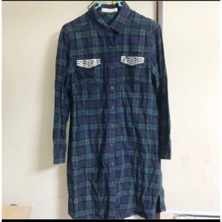 ユナイテッドアローズグリーンレーベルリラクシング(UNITED ARROWS green label relaxing)のグリーンレーベルリラクシング　タータンチェック　シャツワンピース(シャツ/ブラウス(長袖/七分))