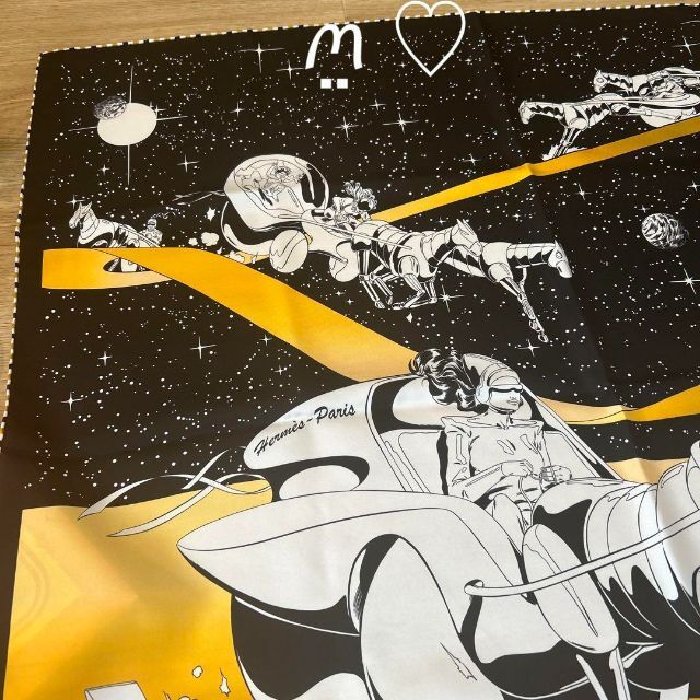 HERMES - HERMES エルメス カレ90 スペースダービー シルク HERMES - HERMES エルメス カレ90 スペースダービー シルク