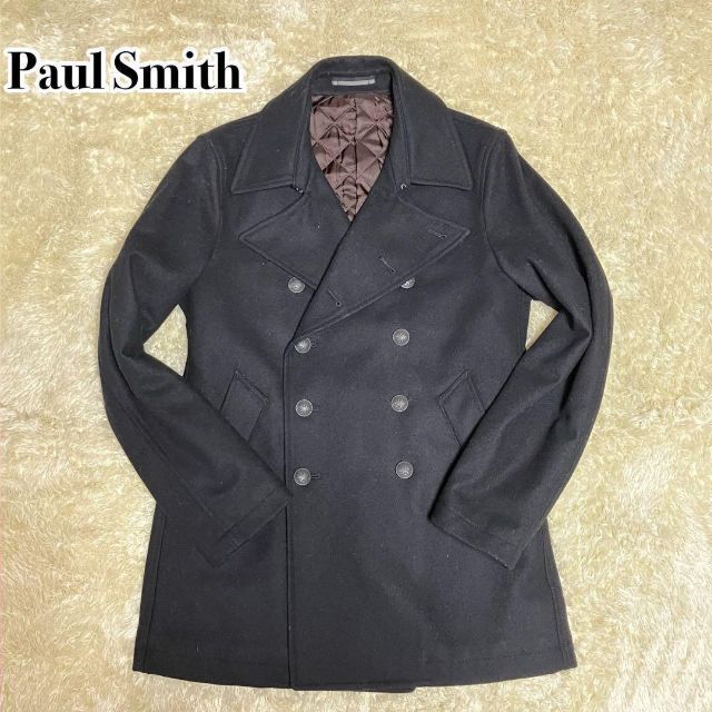 Paul Smith(ポールスミス)の売切　極美品　PS ポールスミス　ナポレオンコート　カシミヤ混（20%）　M メンズのジャケット/アウター(ピーコート)の商品写真