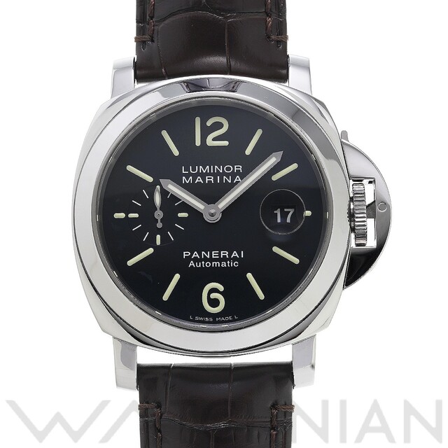 OFFICINE PANERAI - 中古 パネライ PANERAI PAM00104 H番(2005年製造) ブラック メンズ 腕時計