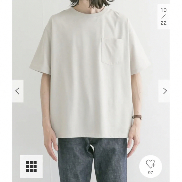 URBAN RESEARCH(アーバンリサーチ)の【美品】アーバンリサーチ ヒヤサラクールルーズポケットTシャツ(5分袖) メンズのトップス(Tシャツ/カットソー(半袖/袖なし))の商品写真