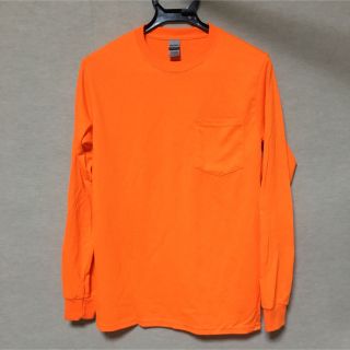 ギルタン(GILDAN)の新品 GILDAN ギルダン 長袖ロンT ポケット付き セーフティオレンジ S(Tシャツ/カットソー(七分/長袖))