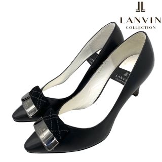 ランバンコレクション(LANVIN COLLECTION)の〈美品〉LANVIN COLLECTION ランバン【23cm】ロゴ パンプス(ハイヒール/パンプス)