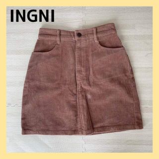 イング(INGNI)のINGNI イング　コーデュロイミニスカート　ブラウン　ミニスカート　春服　韓国(ミニスカート)