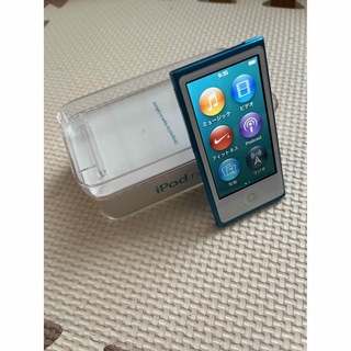 アイポッド(iPod)のiPod nano第7世代　ブルー　16GB(ポータブルプレーヤー)