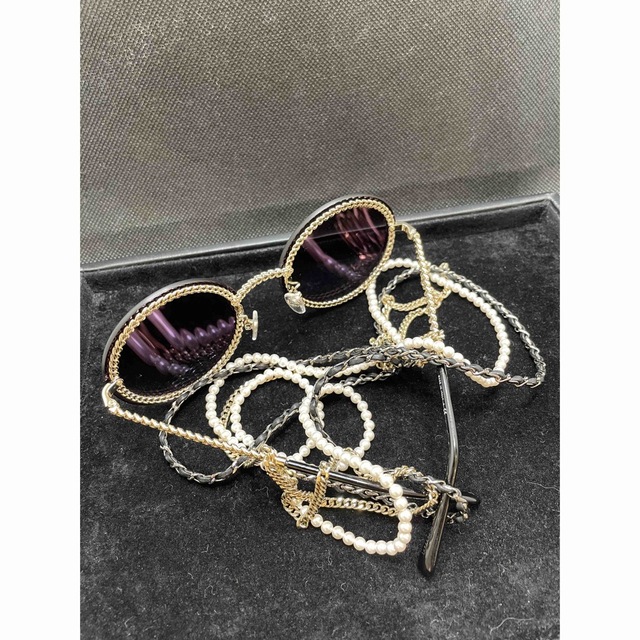 感謝報恩 CHANEL パール3連チェーンサングラス - 通販 - www