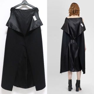 マルタンマルジェラ(Maison Martin Margiela)の38 新品同様 22AW メゾンマルジェラ ウール ケープ ドレス ワンピース(ひざ丈ワンピース)