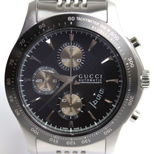 Gucci - GUCCI グッチ Gタイムレス クロノグラフ 腕時計 自動巻き YA126214/126.2 メンズ【中古】