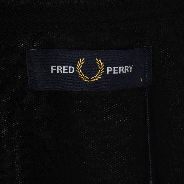 FRED PERRY(フレッドペリー)のフレッドペリー FRED PERRY テープド トラックジャケット L 黒 メンズのジャケット/アウター(ブルゾン)の商品写真