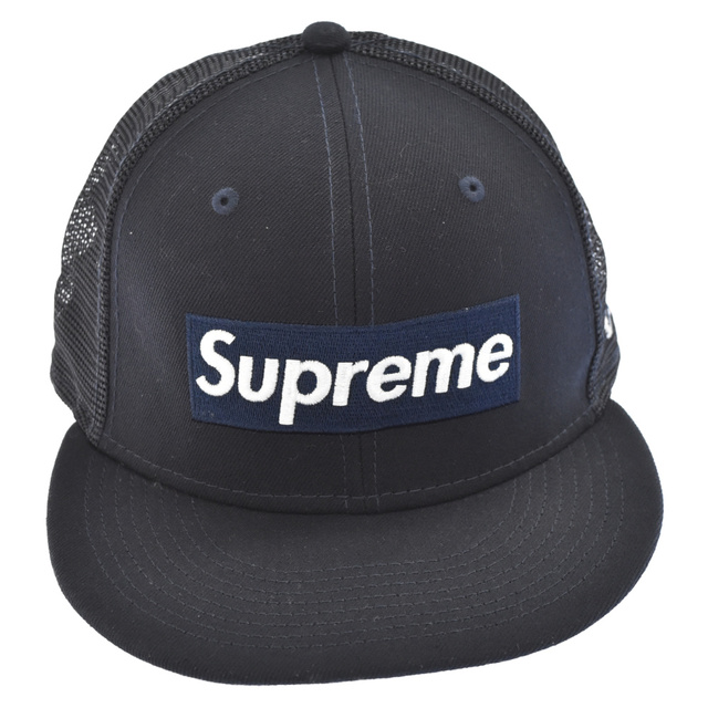 SUPREME シュプリーム 22SS×NEWERA Box Logo Mesh Cap×ニューエラ ボックスロゴ メッシュキャップ ネイビーキャップ