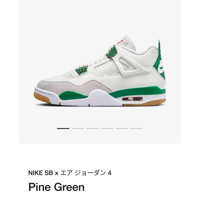 メンズNike SB × Air Jordan 4 Pine Green