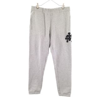 クロムハーツ(Chrome Hearts)のCHROME HEARTS クロムハーツ GRP Y NOT Sweat Pants ワイノットクロスレザーパッチ付きスウェットパンツ グレー(その他)