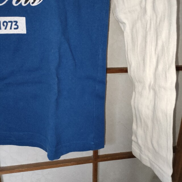 キッズ　レイヤードＴシャツ　150 ブルー　ホワイト キッズ/ベビー/マタニティのキッズ服男の子用(90cm~)(Tシャツ/カットソー)の商品写真