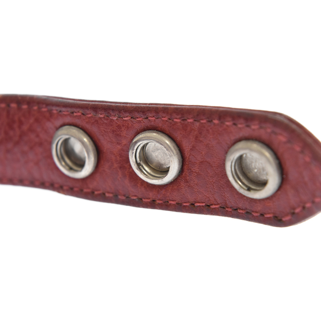 CHROME HEARTS クロムハーツ MULTI 3BTN/2SNP RED マルチ3ボタン 2スナップ レザーブレスレット レッド 【海外 正規品】 クロムハーツ Chrome Hearts サイズ:9 2SNP 2BTN STAR 2ボタン2スナップ レザーブレスレット(ブラック×シルバー 総重量34.11g)bb386#rinkan*B