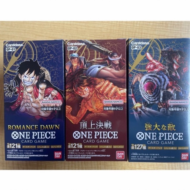 ONE PIECEカードゲーム、ロマンスドーン 、頂上決戦、強大な敵、各1box