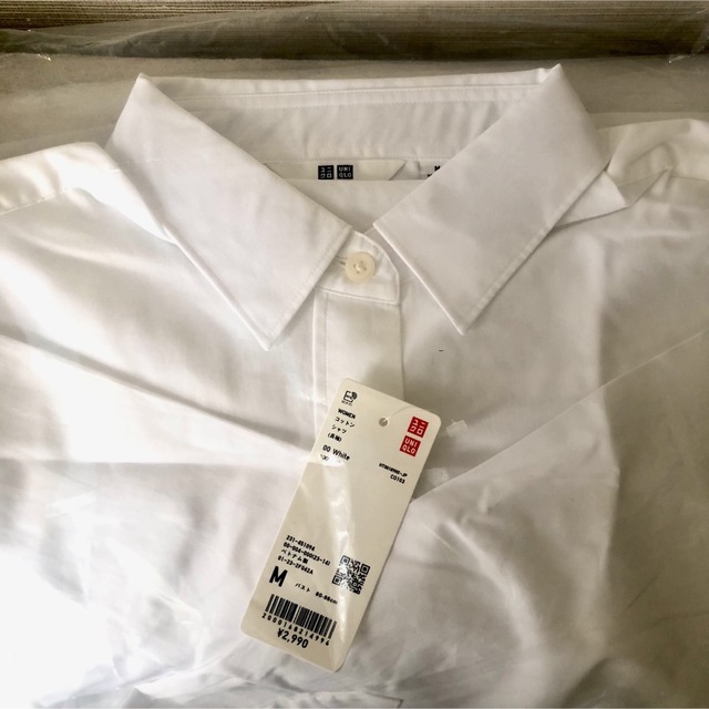 UNIQLO(ユニクロ)のユニクロ　UNIQLO コットンシャツ レディースのトップス(シャツ/ブラウス(長袖/七分))の商品写真