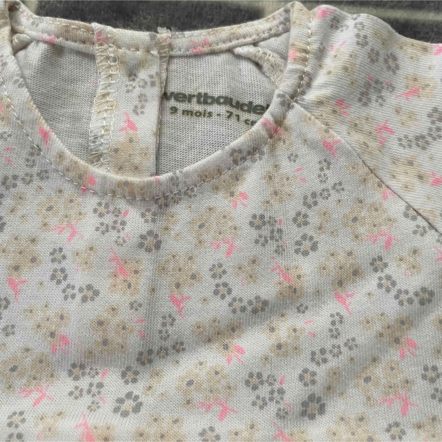 PETIT BATEAU(プチバトー)の新品☆Tシャツ チュニック パンツ セット 半袖 短パン キッズ/ベビー/マタニティのベビー服(~85cm)(Ｔシャツ)の商品写真