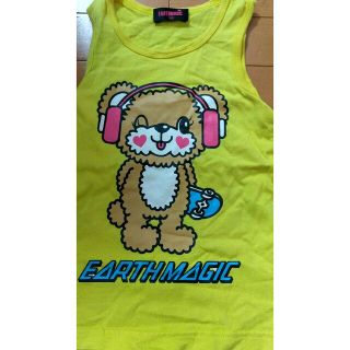 アースマジック(EARTHMAGIC)の120サイズ アースマジック マフィちゃん タンクトップ 黄色(Tシャツ/カットソー)