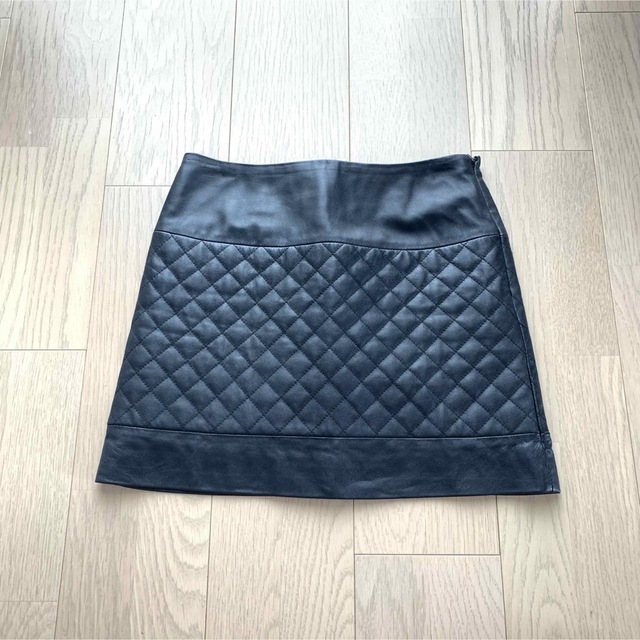 DOROA leather black mini short skirt