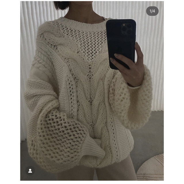 Ameri vintage 【TWIN YARN CABLE KNIT】 | フリマアプリ ラクマ