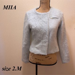 ミーア(MIIA)の美品★MILLA★ミーア★ライトブルー★ノーカラージャケット★M(ノーカラージャケット)