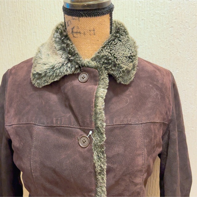美品☆EddieBawer☆ブラウン裏付スウェードジャケット☆XS - その他
